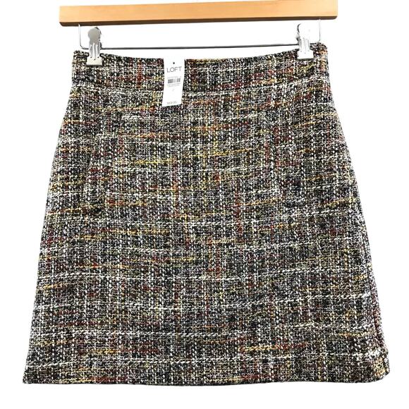 Loft Dresses & Skirts - New Loft Tweed Pocket Skirt Plaid‎ Mini size 2